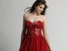 Красное короткое платье на выпускной 2014