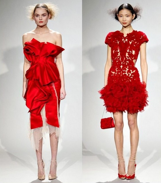 Короткие красные платья Маркиза Осень-Зима 2011-2012