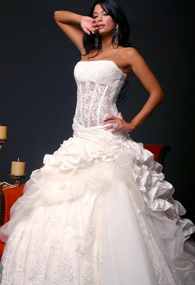 Свадебные платья с прозрачным корсетом