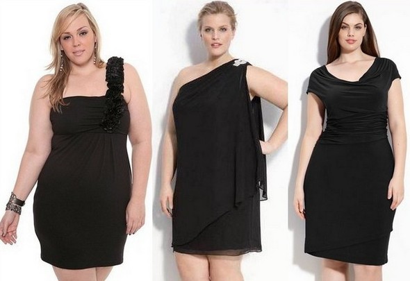 Черное платье для полных 2011