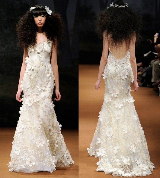 Свадебные платья айвори коллекции Claire Pettibone 2011-2012