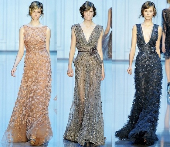 Бархатные платья Elie Saab, коллекция Осень-Зима 2011-2012