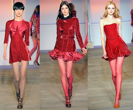 Красные бархатные платья 2011, Zac Posen