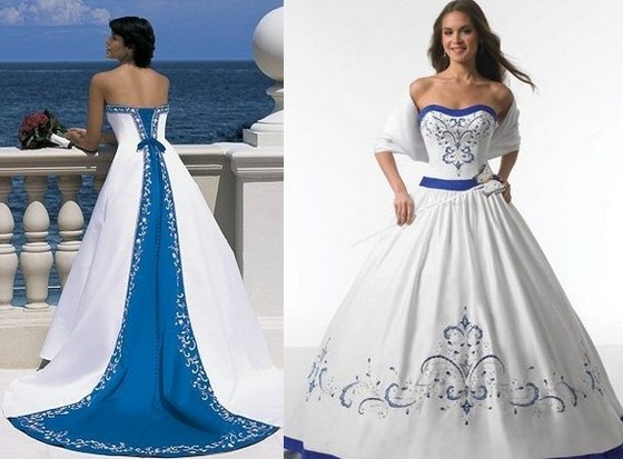 Свадебное платье в морском стиле
