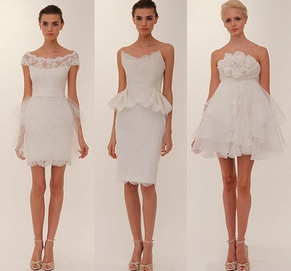 Свадебные платья 2012 короткие, Marchesa