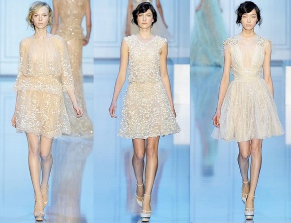 Короткие свадебные платья Весна-Лето 2012 от Elie Saab