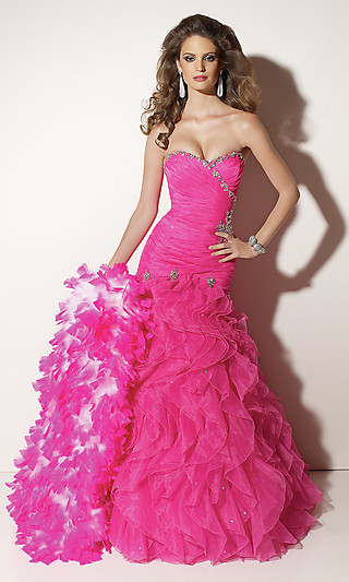 Розовое платье на выпускной 2012