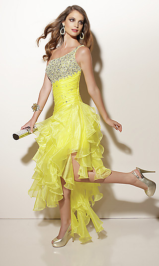Желтое платье на выпускной 2012