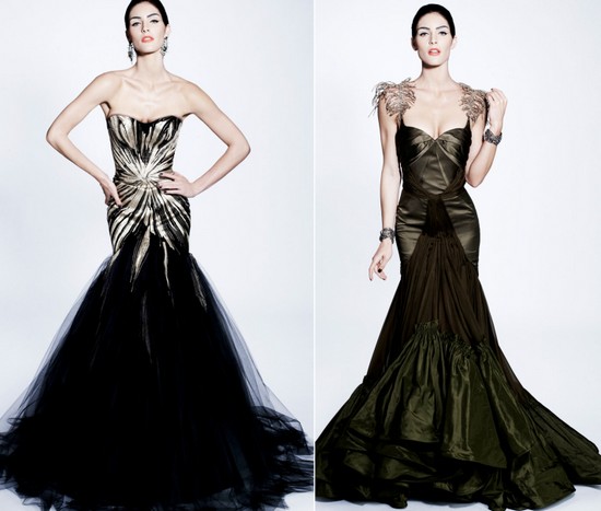 Черные свадебные платья зима 2012, Zac Posen