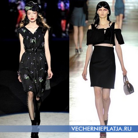 Черные платья Весна-Лето 2012 - Anna Sui и Miu Miu