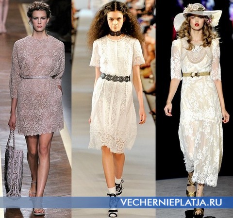 Кружевные платья 2012 от Valentino, Oscar de la Renta, Anna Sui