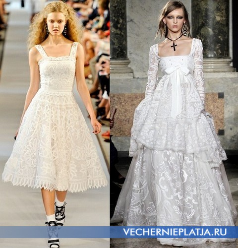 Кужевные белые платья 2012 от Oscar de la Renta, Emilio Pucci