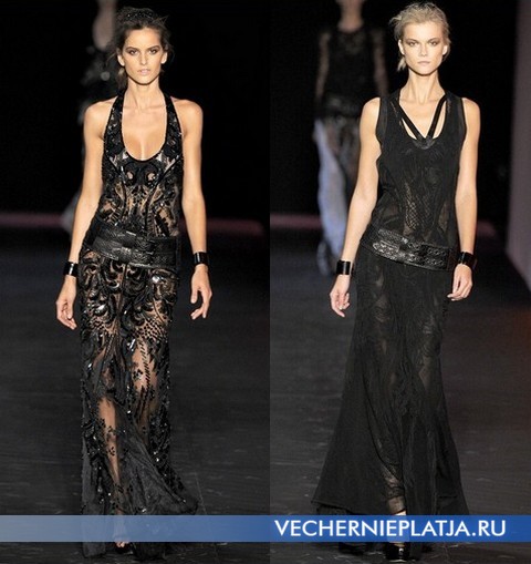 Черные ажурные платья 2012 от Roberto Cavalli