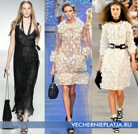 Платья из кружева 2012 от Alberta Ferretti, Dolce Gabbana, Oscar de la Renta