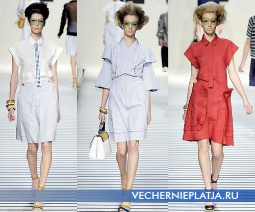 Платья рубашки от Fendi, Весна-Лето 2012