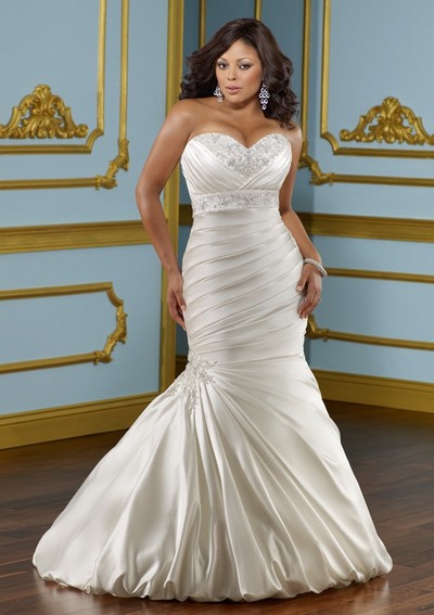 Свадебное платье русалка для полных 2012
