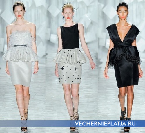 Модные платья 2012 с воланом-баской от Jason Wu