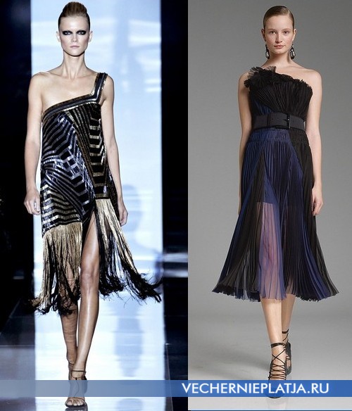 Вечерние открытые платья от Gucci и Donna Caran