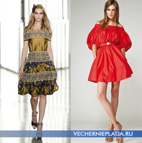 Короткие платья с открытыми плечами Весна-Лето 2012 от Rodarte и Miss Sixty