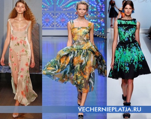 Платья с красивым принтом Весна-Лето 2012 от Philosophy by Alberta Ferretti, Dolce&Gabbana, Bluemarine