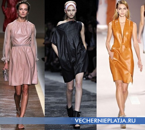 Кожаные платья в моде летом 2012 – Valentino, AF Vandevorst, Akris