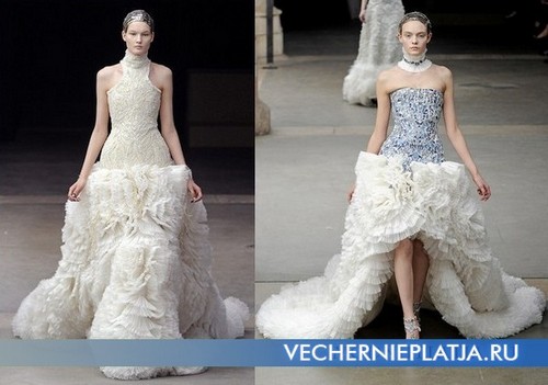 Платье с воланами 2011-2012 Alexander McQueen