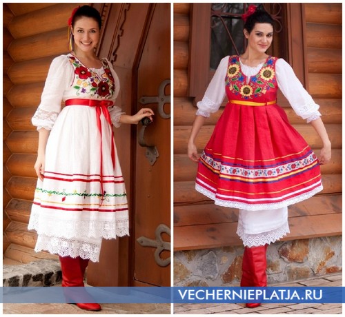 Платья в украинском стиле