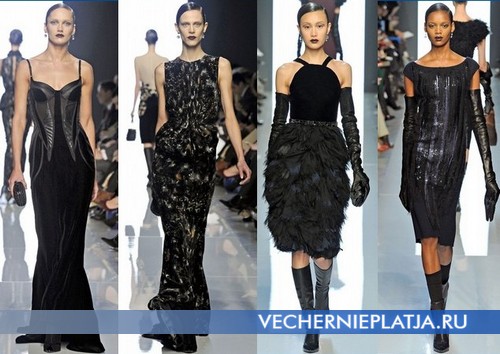 Черные платья на Новый год 2013 от Bottega Veneta