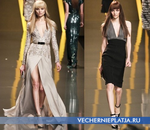 Платья с V-образным глубоким вырезом Осень-Зима 2012-2013 от Elie Saab