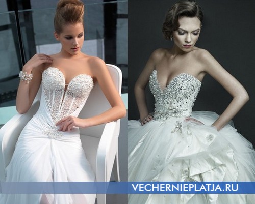 Свадебные платья с глубоким вырезом декольте и вышивкой фото, Atelier Signore и Ersa Atelier