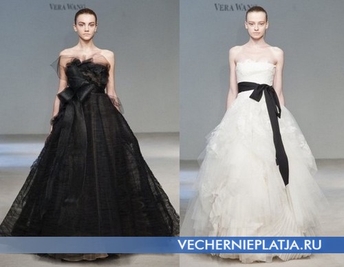 Черно-белые свадебные платья Веры Вонг