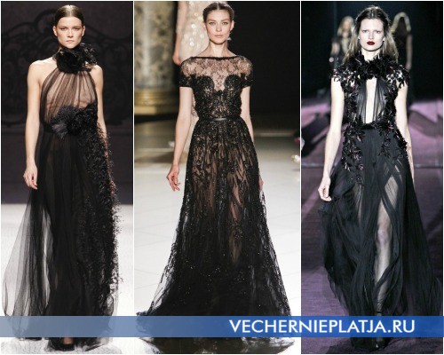 Черные вечерние платья Осень-Зима 2012-2013 фото