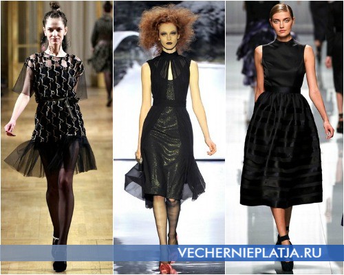 Черные коктейльные платья фото - Осень-Зима 2012-2013