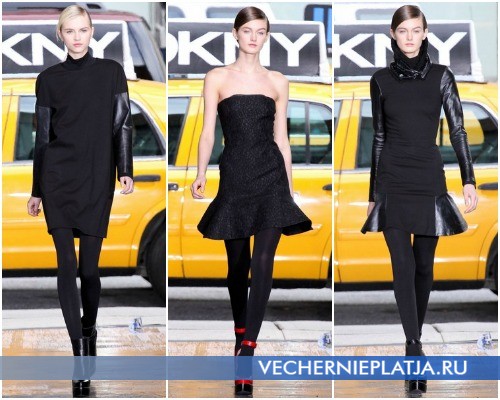 Маленькое черное платье Коко Шанель - на фото платья из коллекции DKNY