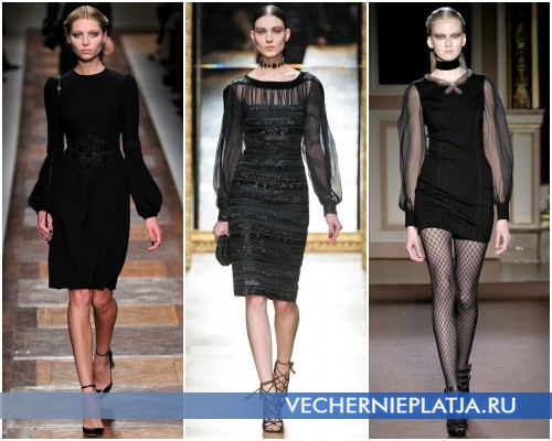 Маленькое черное платье 2012 2013 – фасоны от Valentino, Salvatore Ferragamo, Andrew Gn