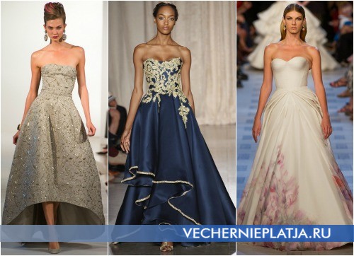 Длинные пышные платья на выпускной 2013 - Oscar de la Renta, Marchesa, Zac Posen