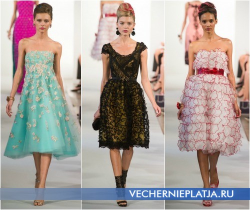 Выпускные платья в стиле ретро 2013 от Oscar de la Renta