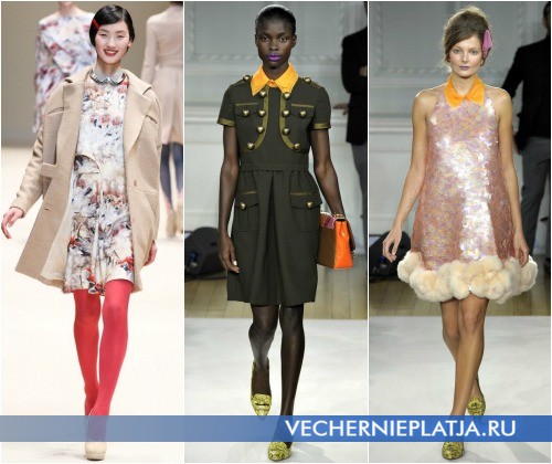Накладные воротники для платьев – на фото модели Cacharel и Moschino Cheap & Chic (2-3)