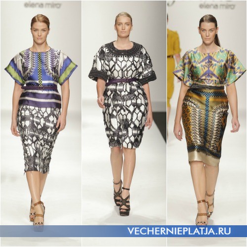 Модные платья 2013 для полных, коллекция Елена Миро