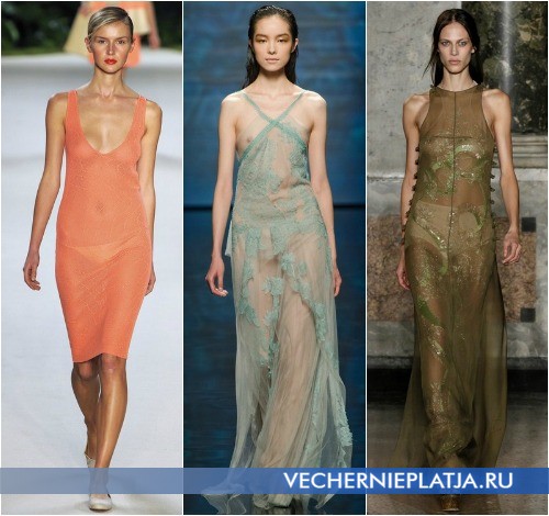 Модный цвет прозрачного платья 2013 от Akris, Alberta Ferretti и Emilio Pucci