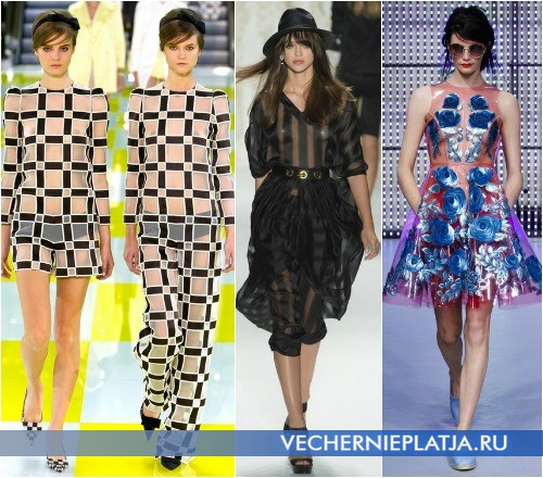 Модные платья из прозрачной ткани от Louis Vuitton, Rachel Zoe, Holly Fulton