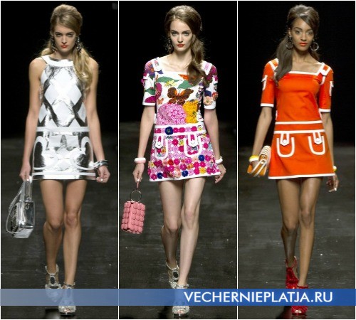 Очень короткие модные летние платья 2013 от Moschino