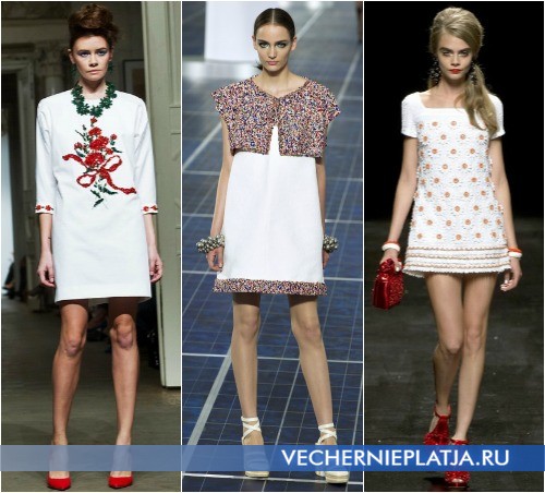 Платья летние короткие белые 2013 от Alexander Terekhov, Chanel, Moschino