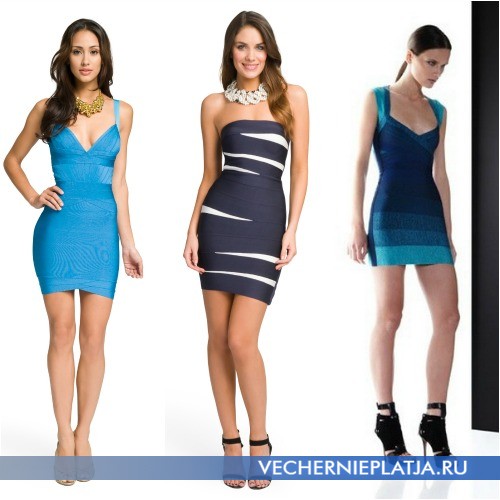 бандажные платья herve leger