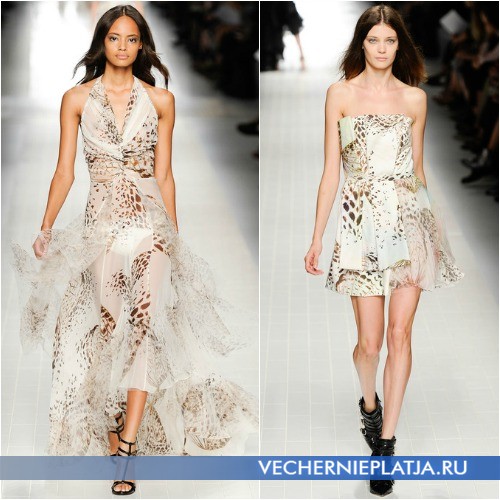 Летние платья с животным принтом 2014 от Blumarine