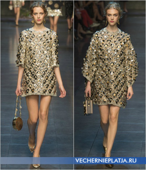 Короткие платья с аппликациями от Dolce Gabbana