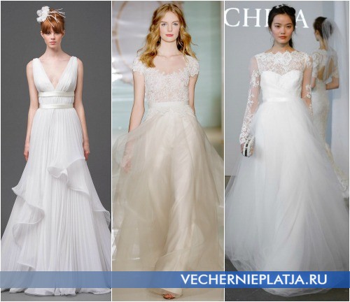 Романтические свадебные платья 2015 года