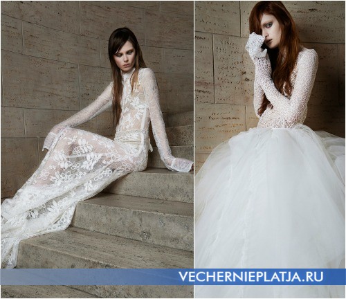 Прозрачные платья в весенне-летней свадебной коллекции 2015