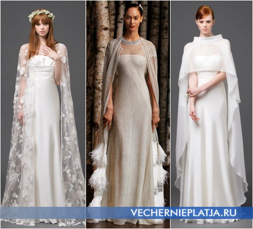 Модные накидки на свадебные платья 2015 фото