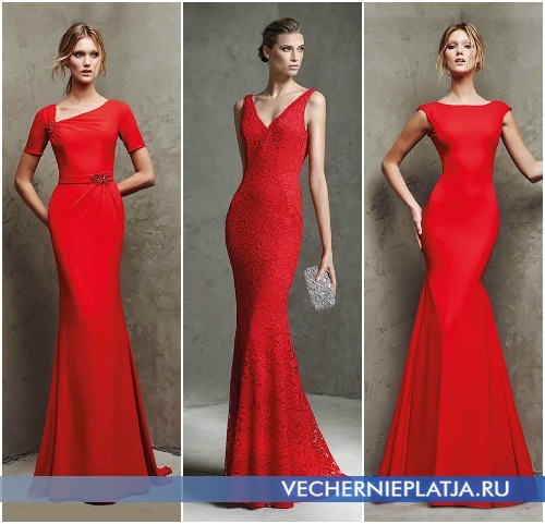 Длинные красные выпускные платья годе: новинки 2016 года